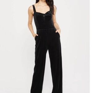 Abercrombie and Fitch  Black Velvet Jumpsuit Size S
